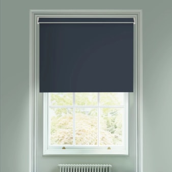 Indigo Blue Blackout Electric Roller Blind