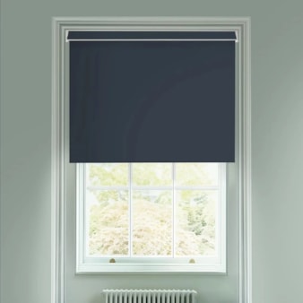 Indigo Blue Blackout Electric Roller Blind