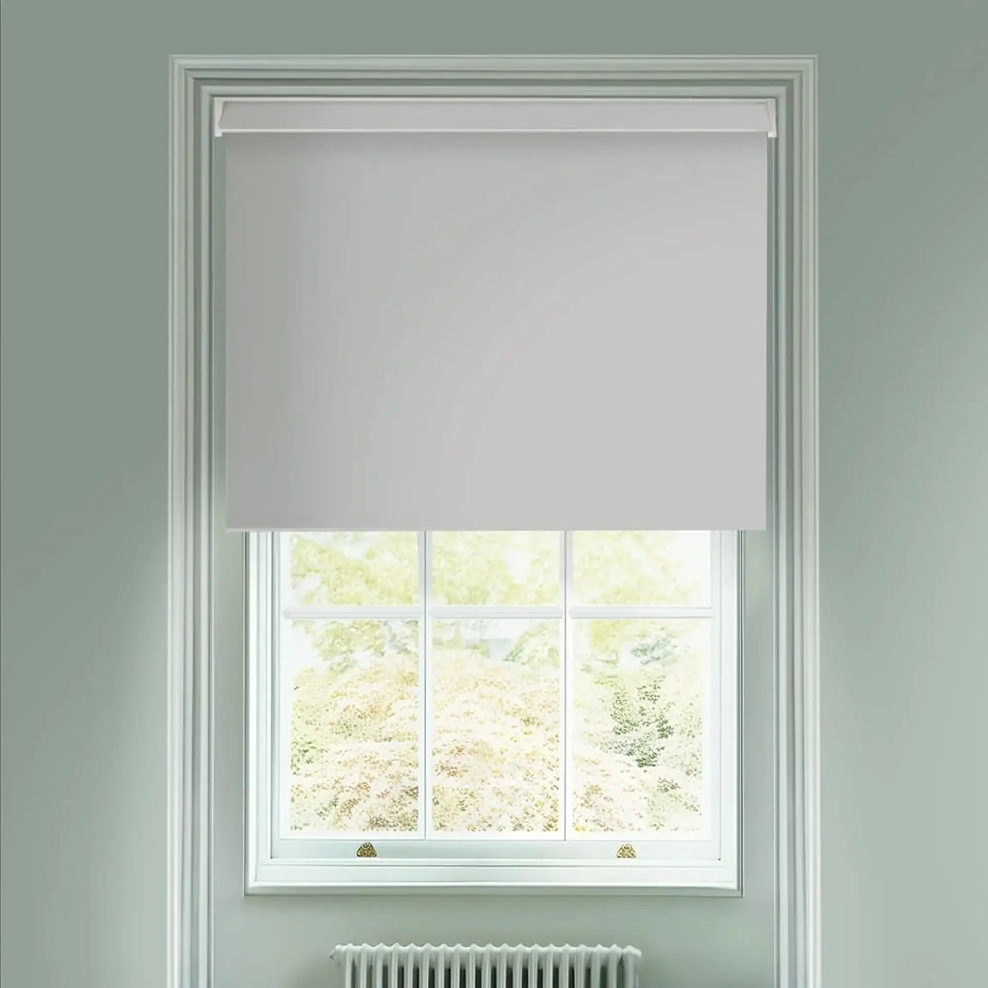 Light Grey Blackout Electric Roller Blind