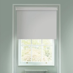 Light Grey Blackout Electric Roller Blind