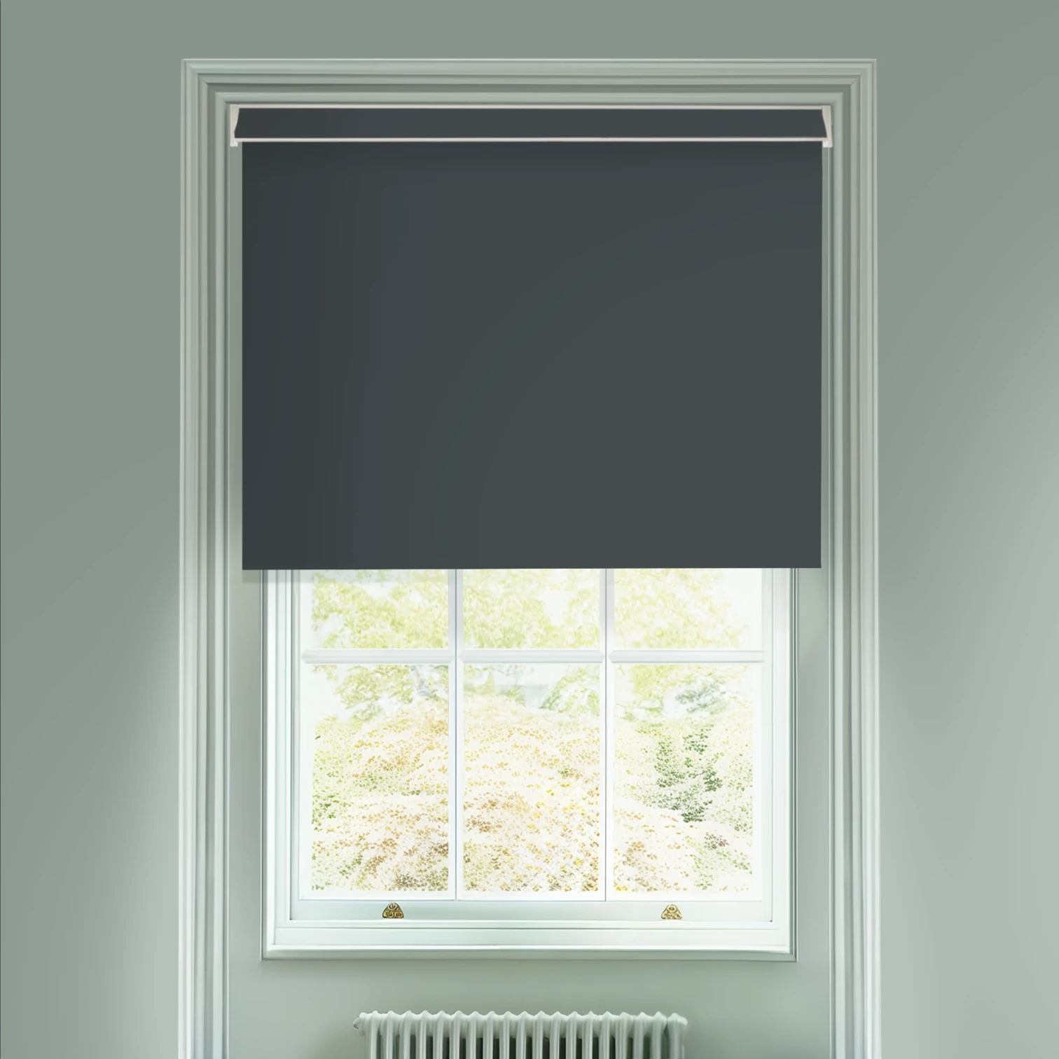 Pompeii Grey Blackout Electric Roller Blind