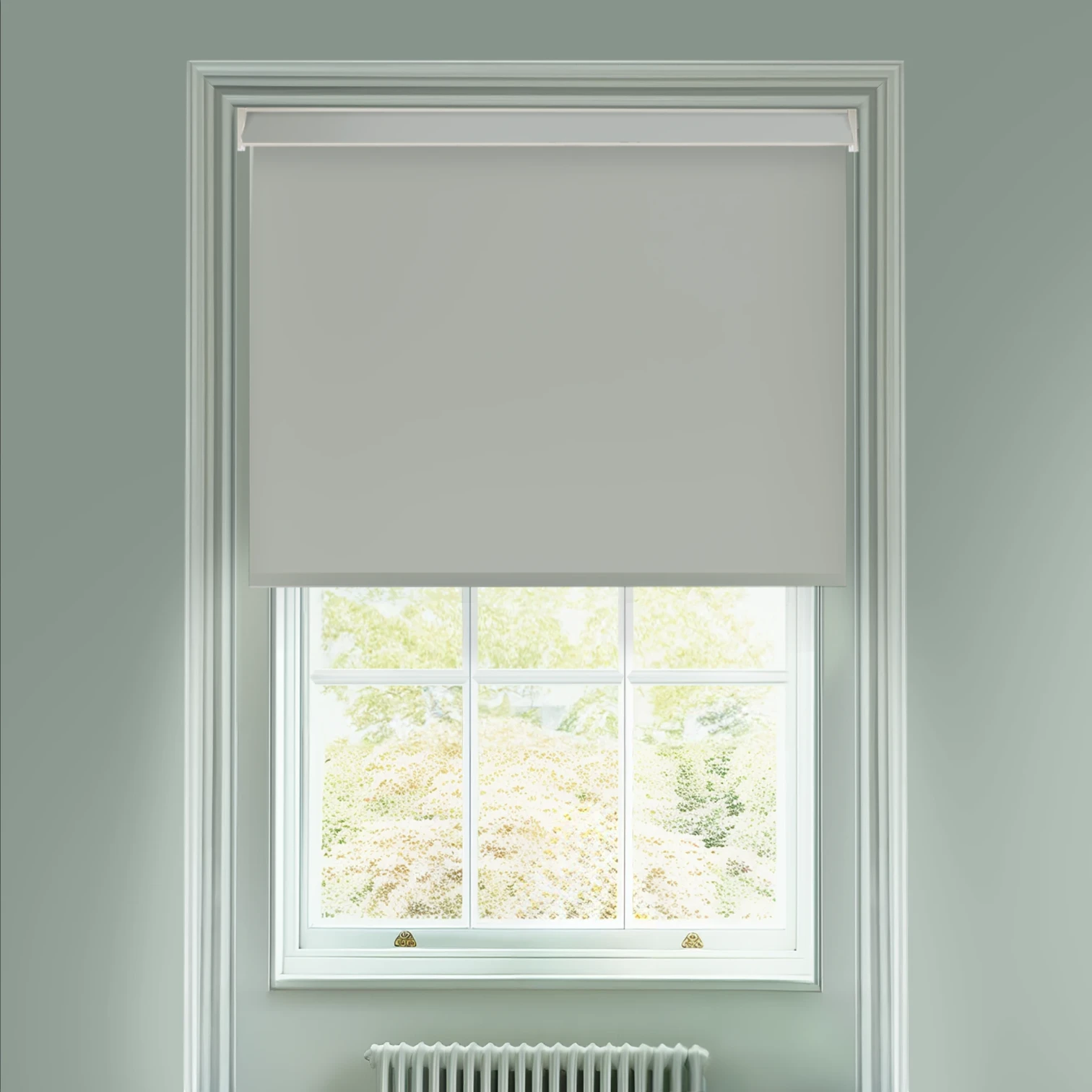Doric Grey Electric Blackout Roller Blind