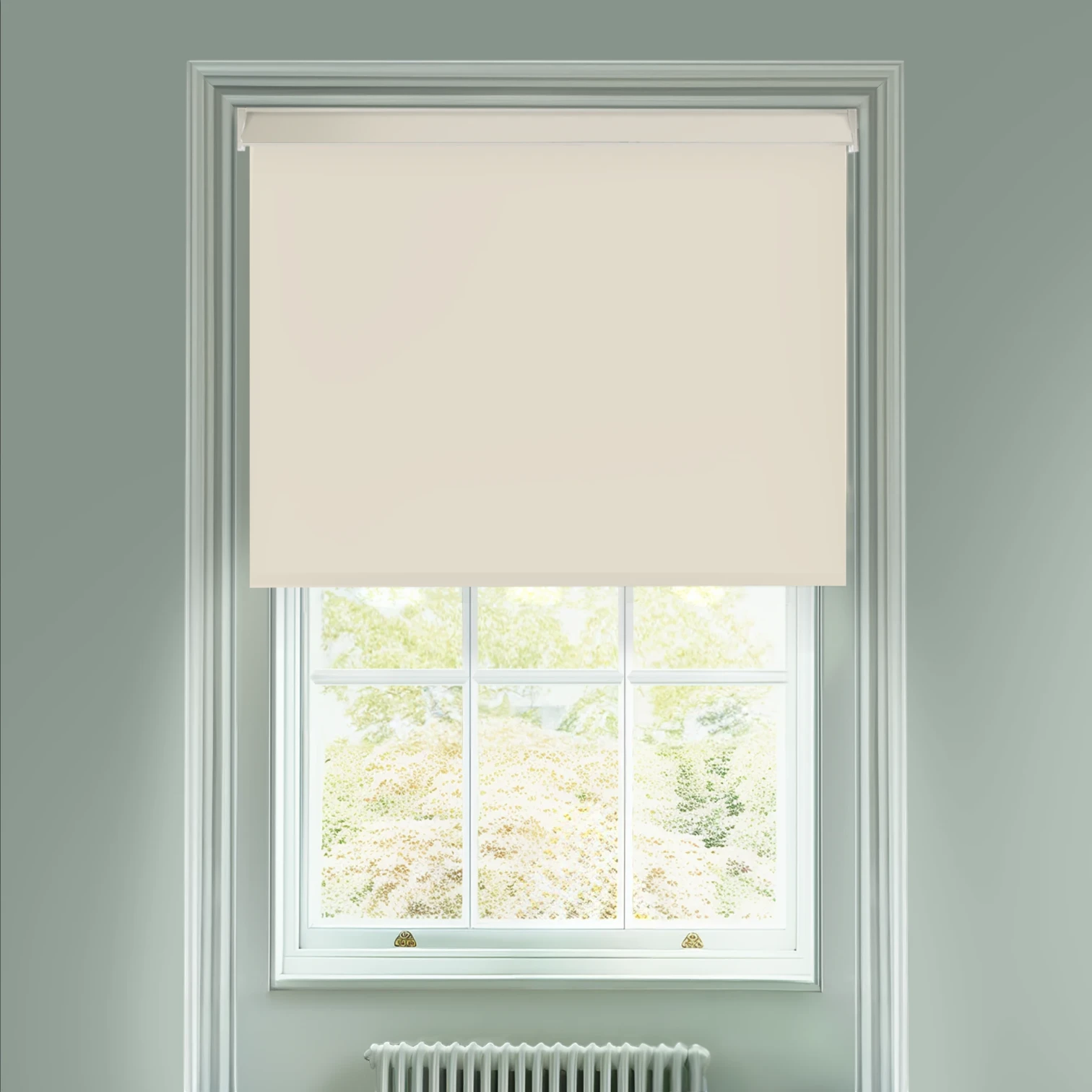 Domino Ivory Electric Blackout Roller Blind
