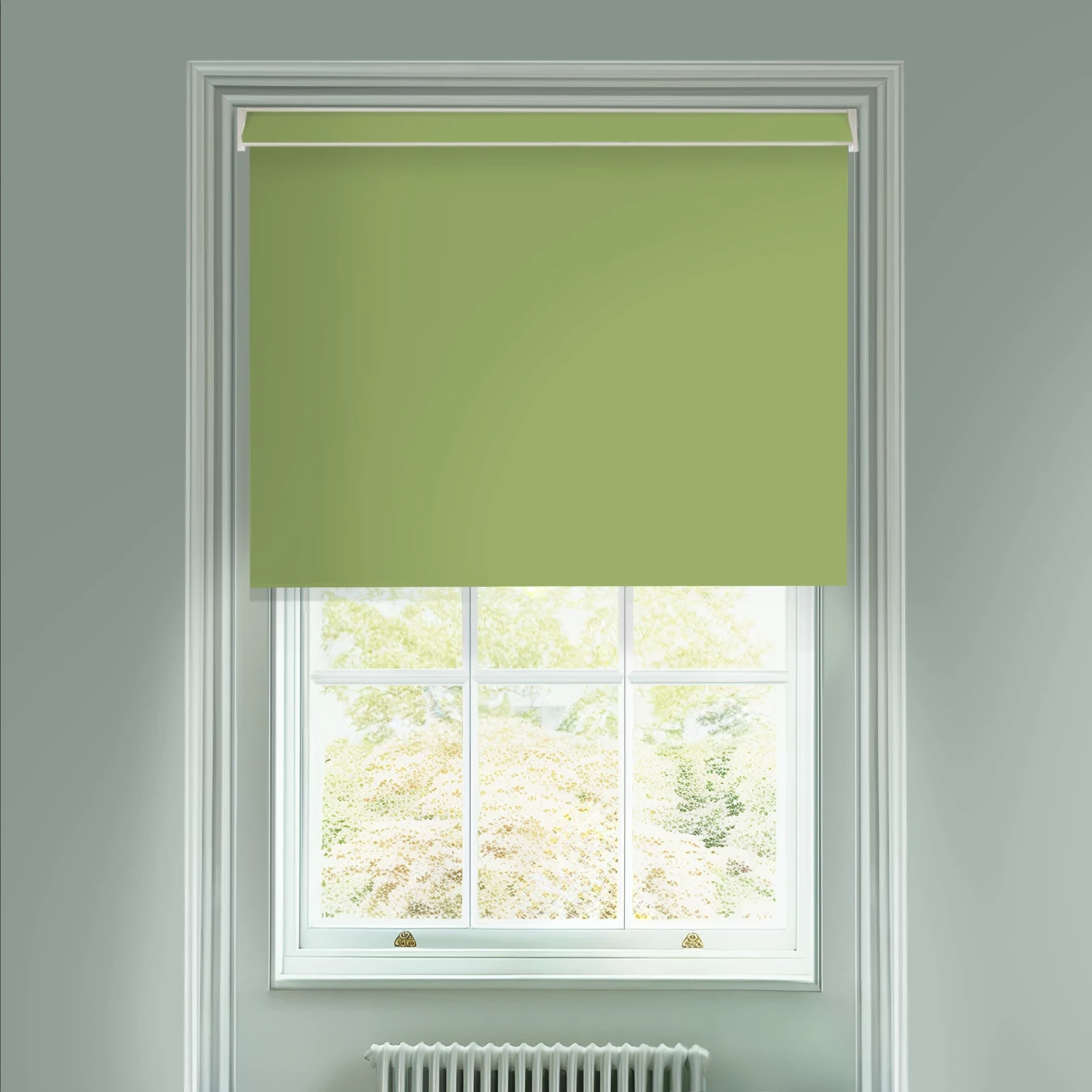 Avocado Green Daylight Electric Roller Blind