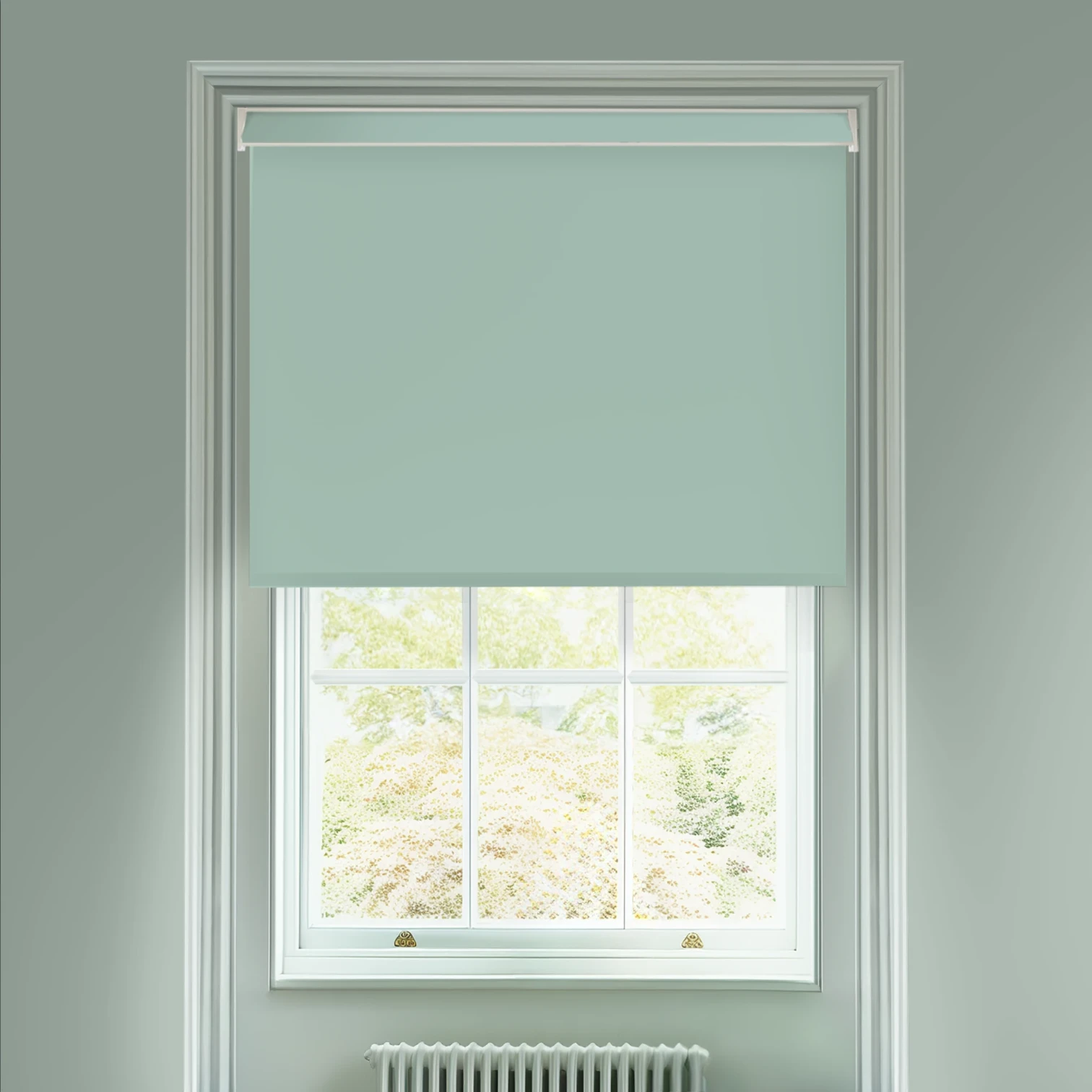 Mineral Green Electric Blackout Roller Blind