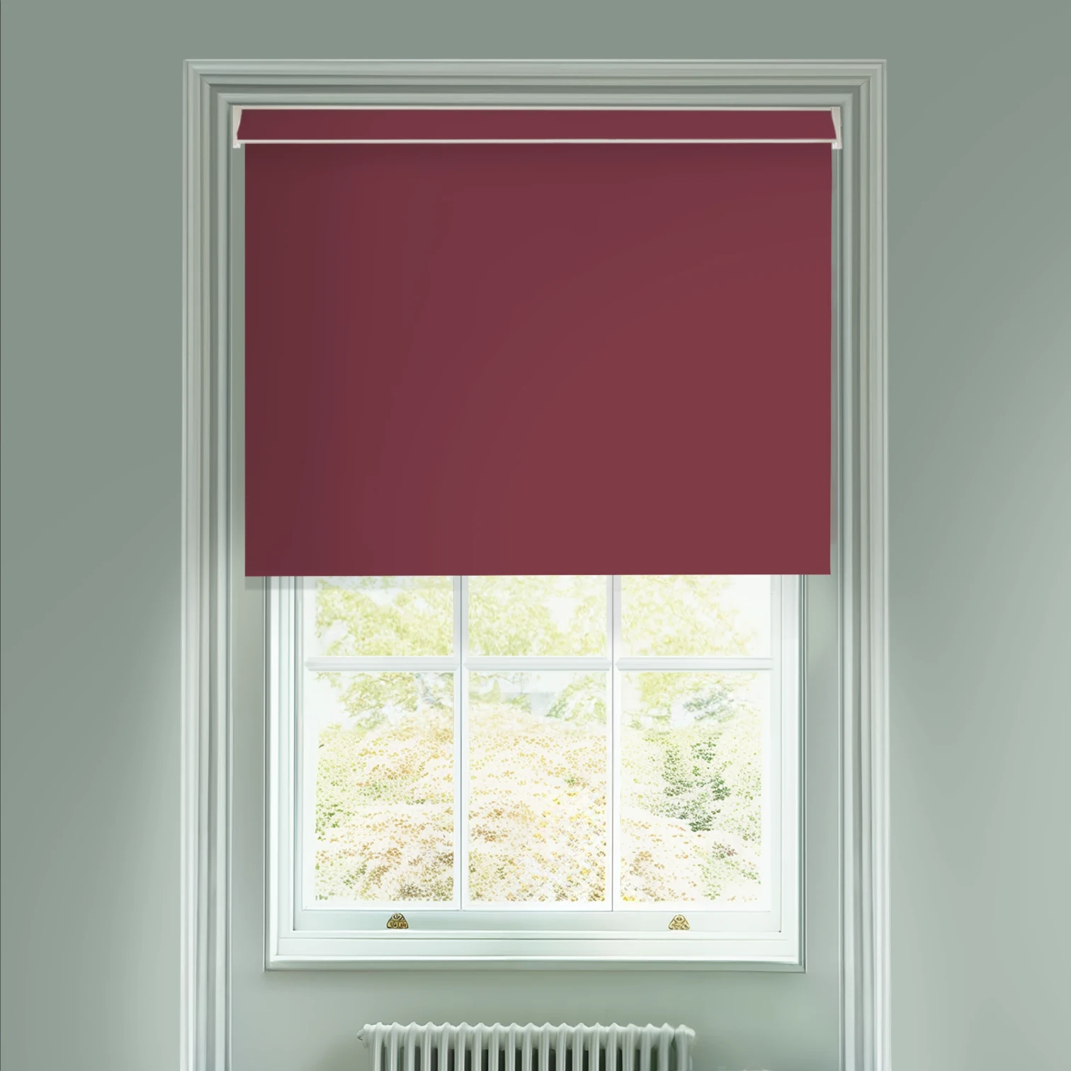 Burgundian Red Daylight Electric Roller Blind