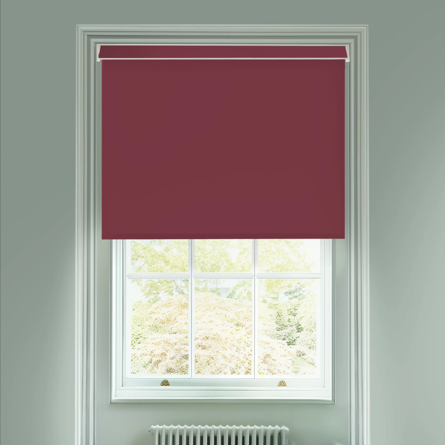 Burgundian Red Electric Blackout Roller Blind