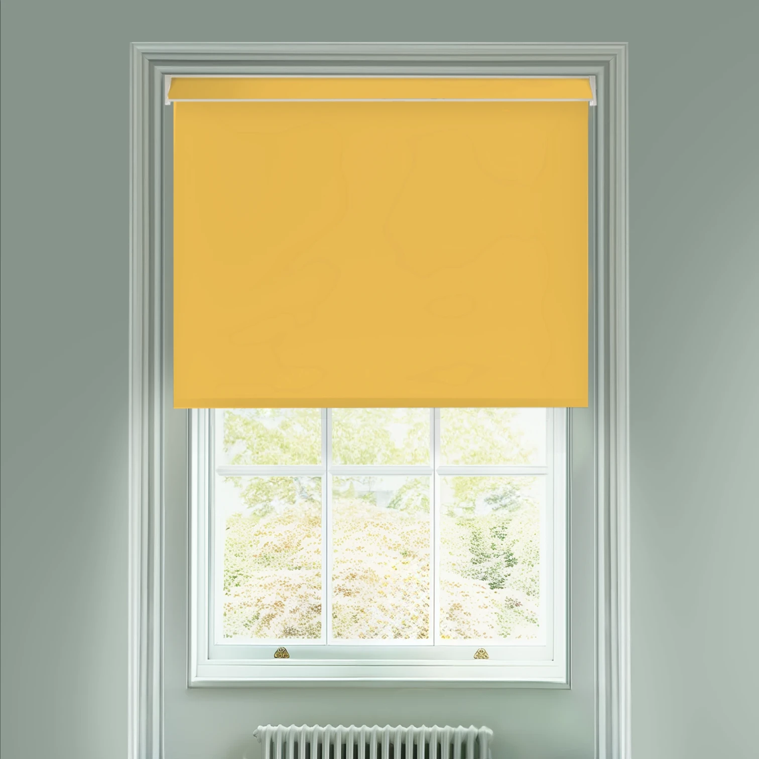 Salamander Yellow Electric Blackout Roller Blind