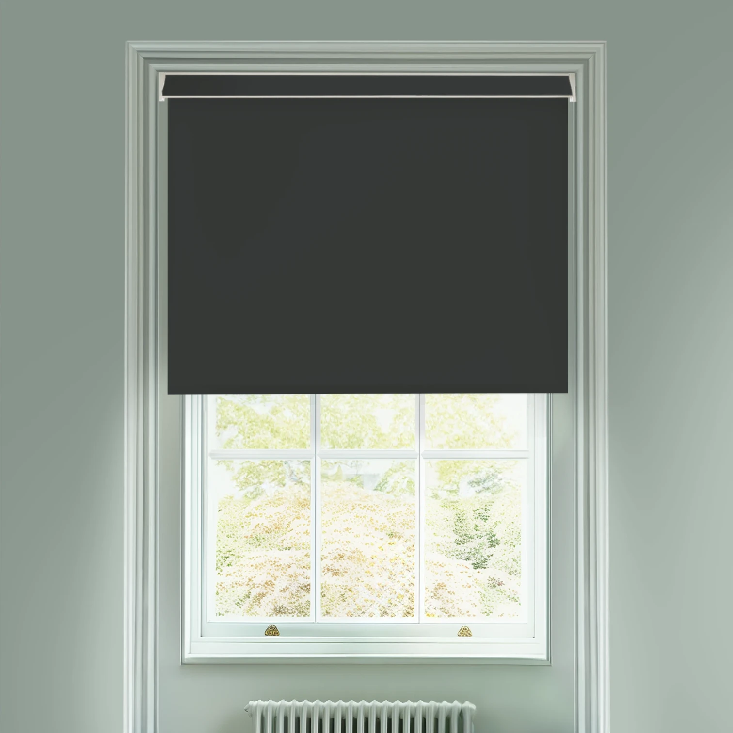 Scuttle Black Electric Blackout Roller Blind
