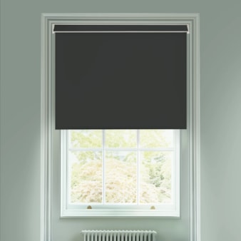 Scuttle Black Electric Blackout Roller Blind