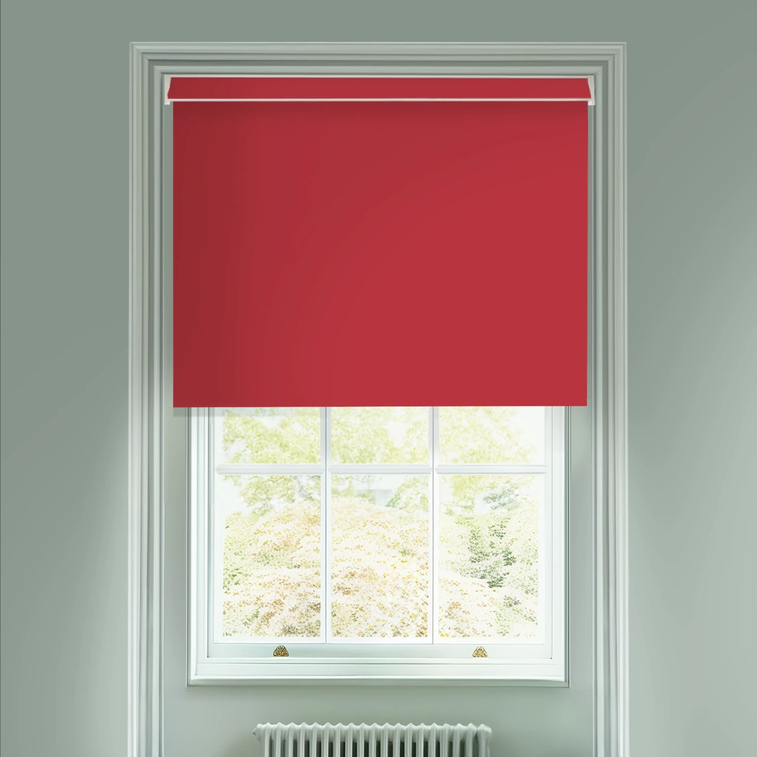 Cardinal Red Daylight Electric Roller Blind