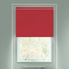 Cardinal Red Electric Blackout Roller Blind