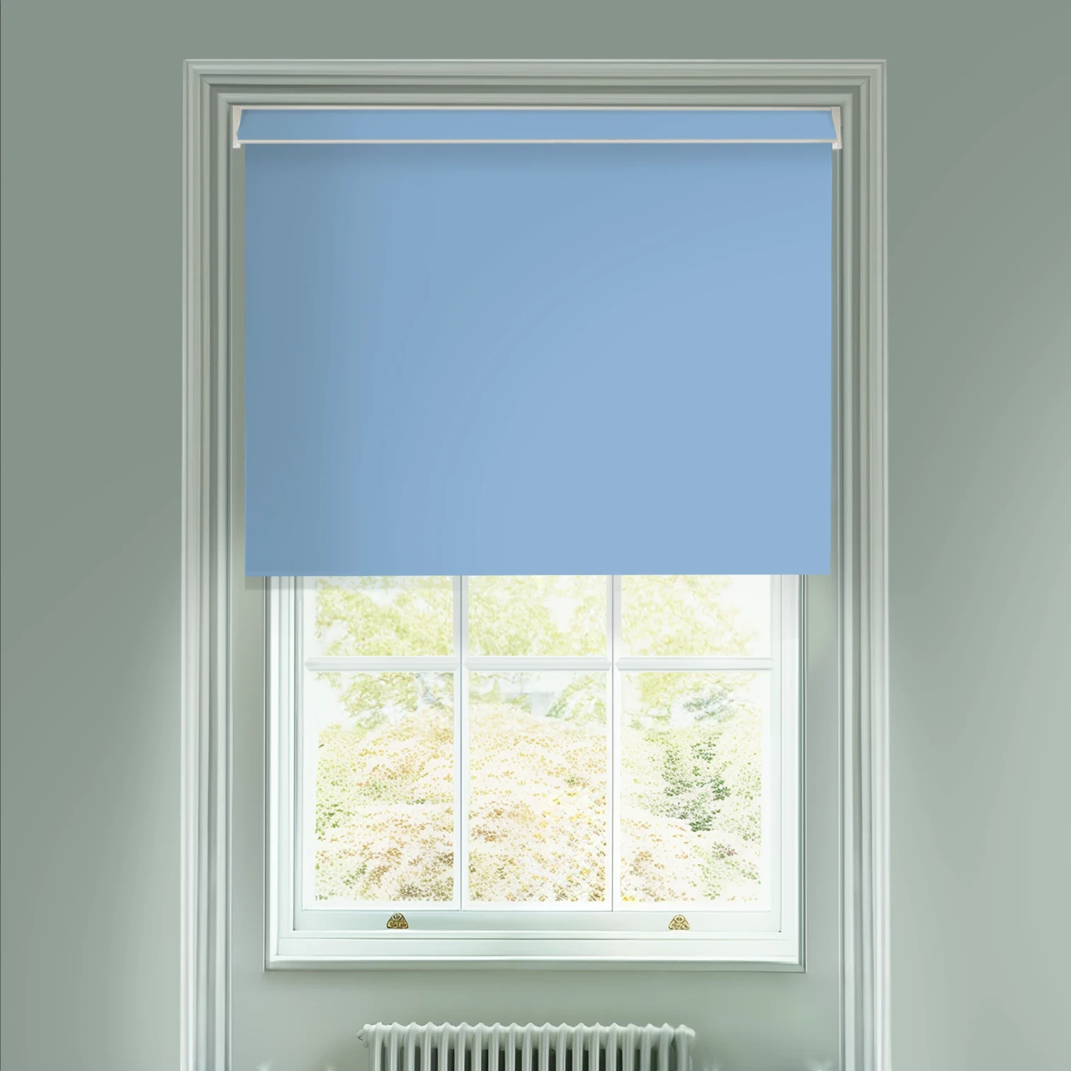 Robin's Egg Blue Daylight Electric Roller Blind