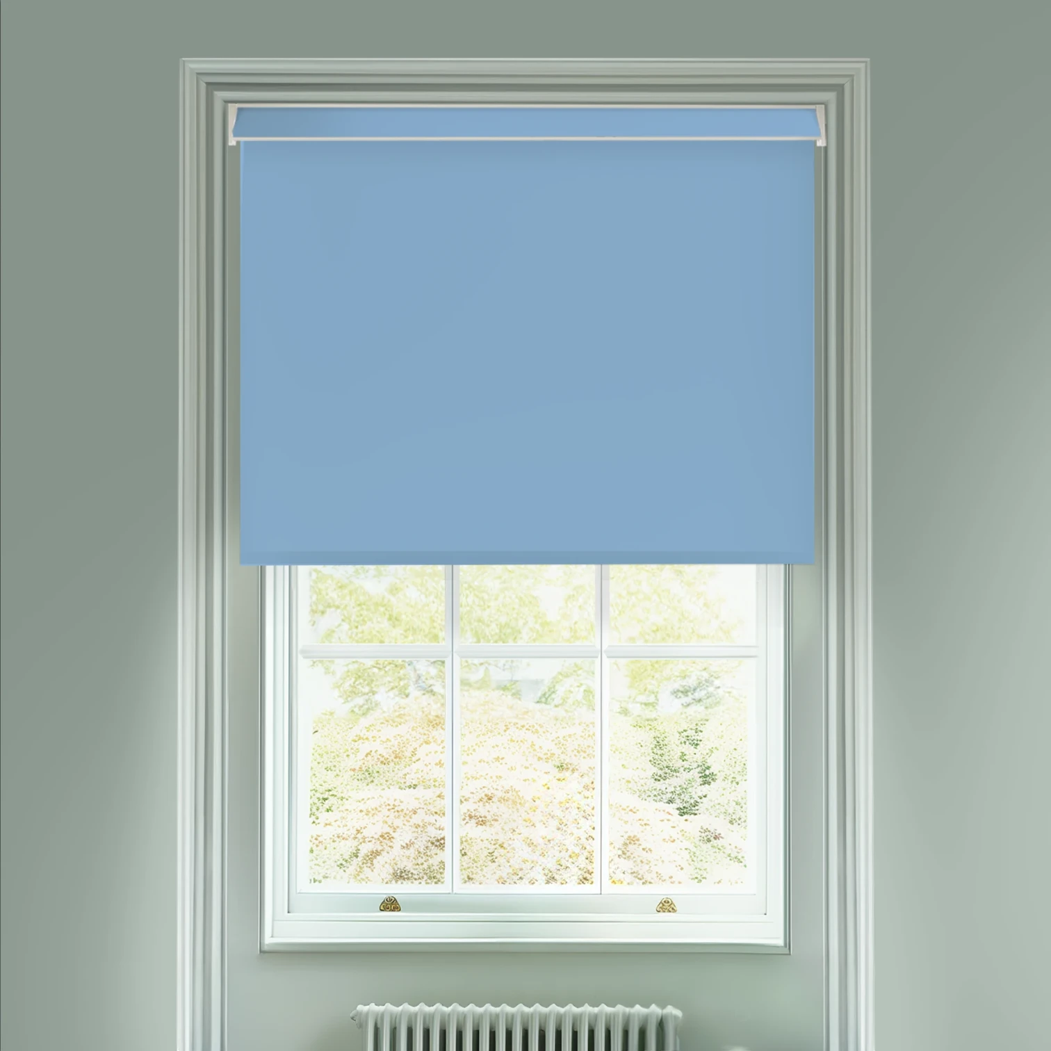 Robin's Egg Blue Electric Blackout Roller Blind