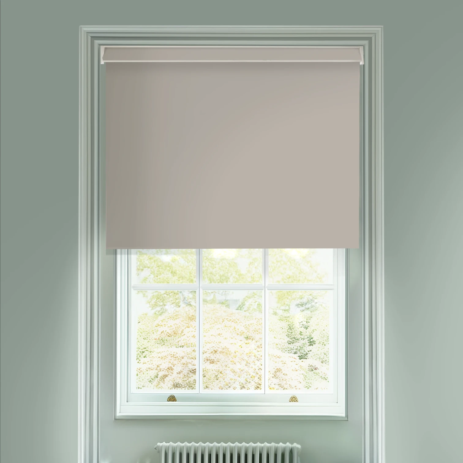 Weathered Grey Daylight Electric Roller Blind