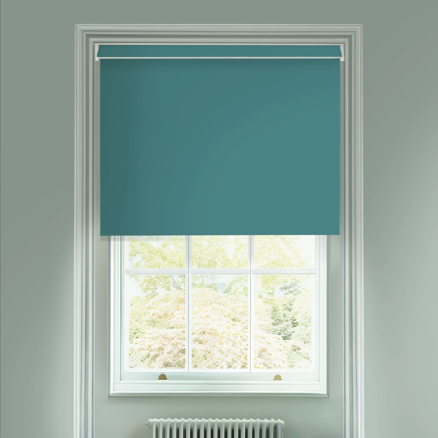 Patina Teal Daylight Electric Roller Blind