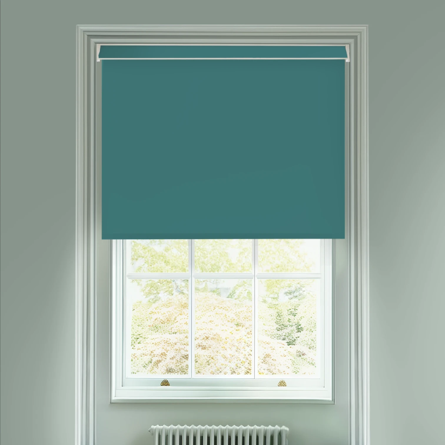 Patina Teal Electric Blackout Roller Blind