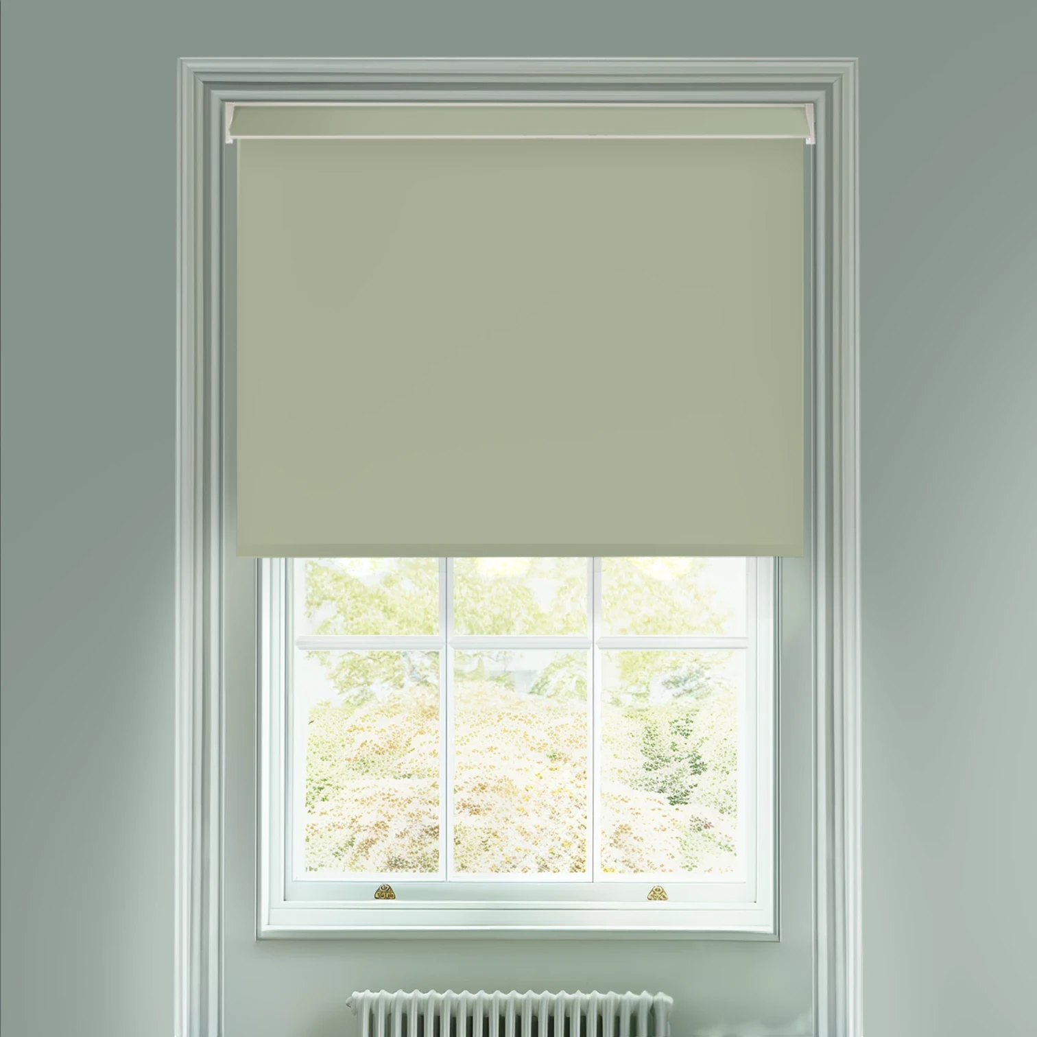 Artichoke Green Electric Blackout Roller Blind