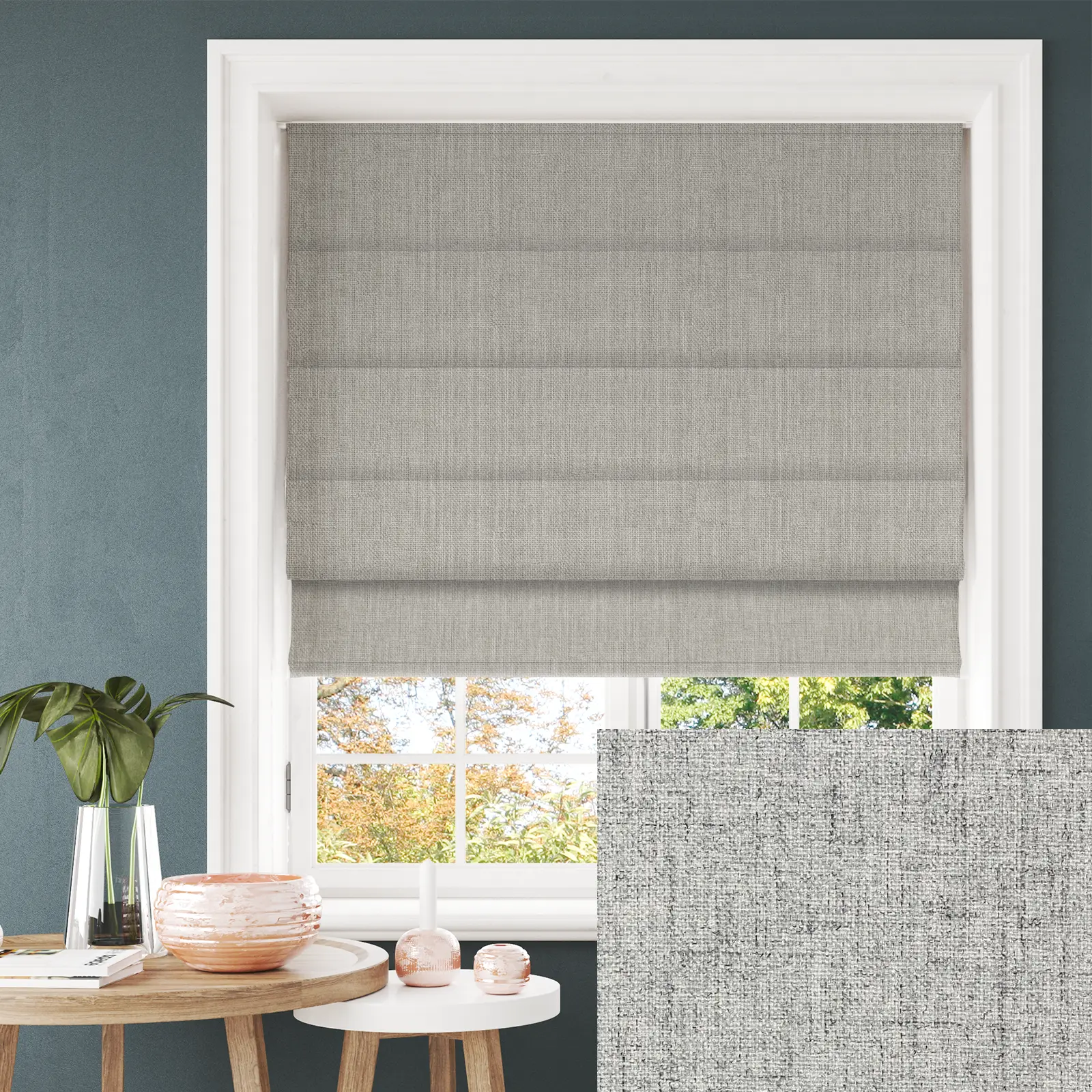 Opulence Pebbledash Blackout Electric Roman Blind