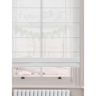 Sheer White Electric Roman Blind