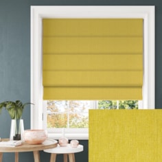 Tribeca Chartreuse Blackout Electric Roman Blind