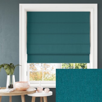 Tribeca Kingfisher Blackout Electric Roman Blind