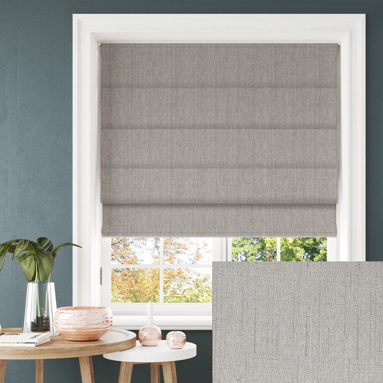 Tribeca Steel Blackout Electric Roman Blind