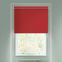 True Red Blackout Electric Roller Blind